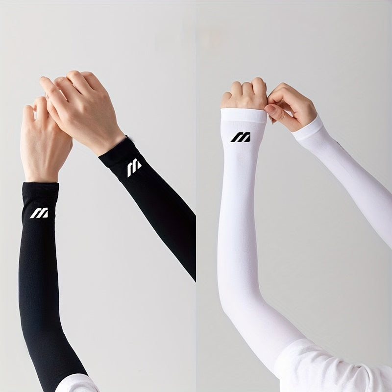 1pair Breathable Unisex Sun Protection Arm Sleeves - Cooling, UV Protection For Driving, Golfing, Fishing, Cycling, Hiking & Running
