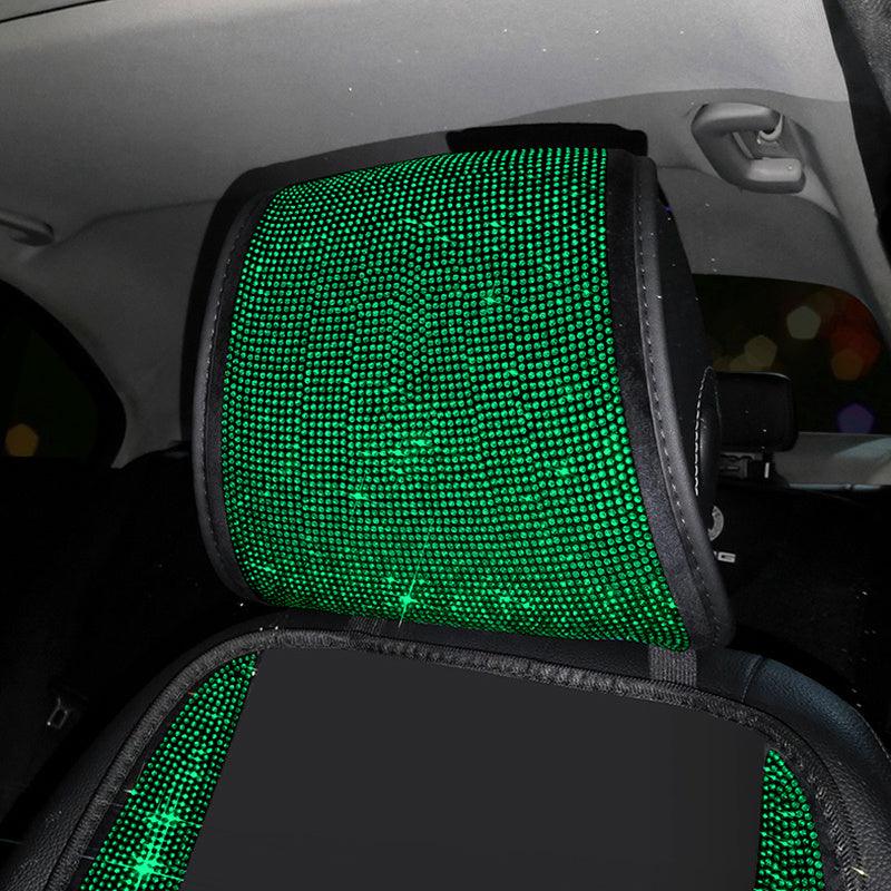 1pc Bling Auto Car Neck Pad Crystal Rhinestone Artificial Diamond Head Pad Pillow Women Girls Car Interior Accessories