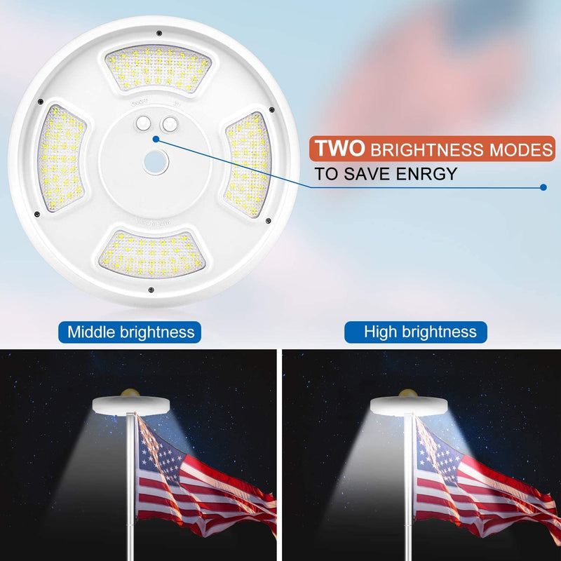 128 LED Solar Power Flag Pole Lights -