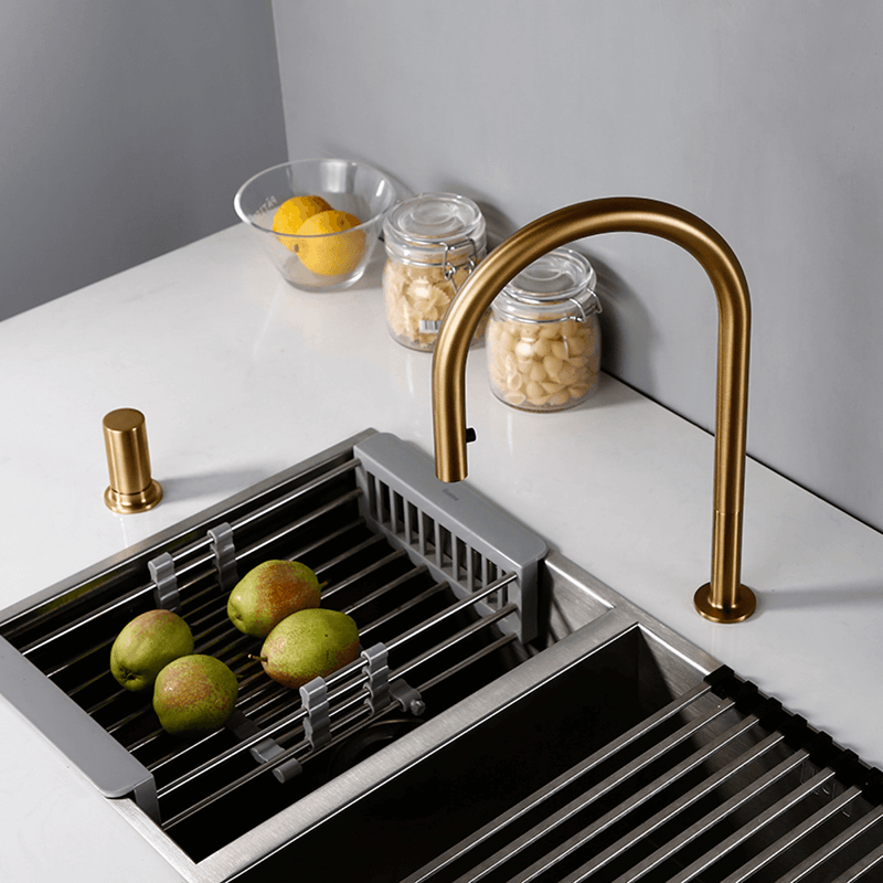 2-Hole Kitchen Faucet With Pull Out Spout