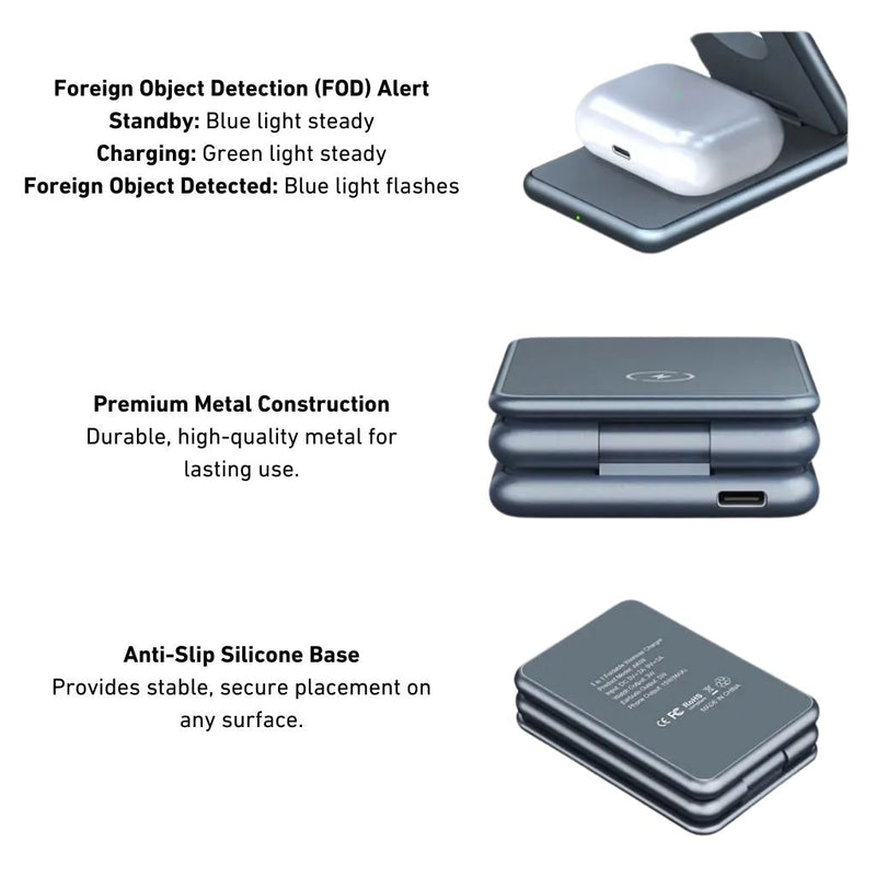 3 in 1 Foldable Charger for Apple