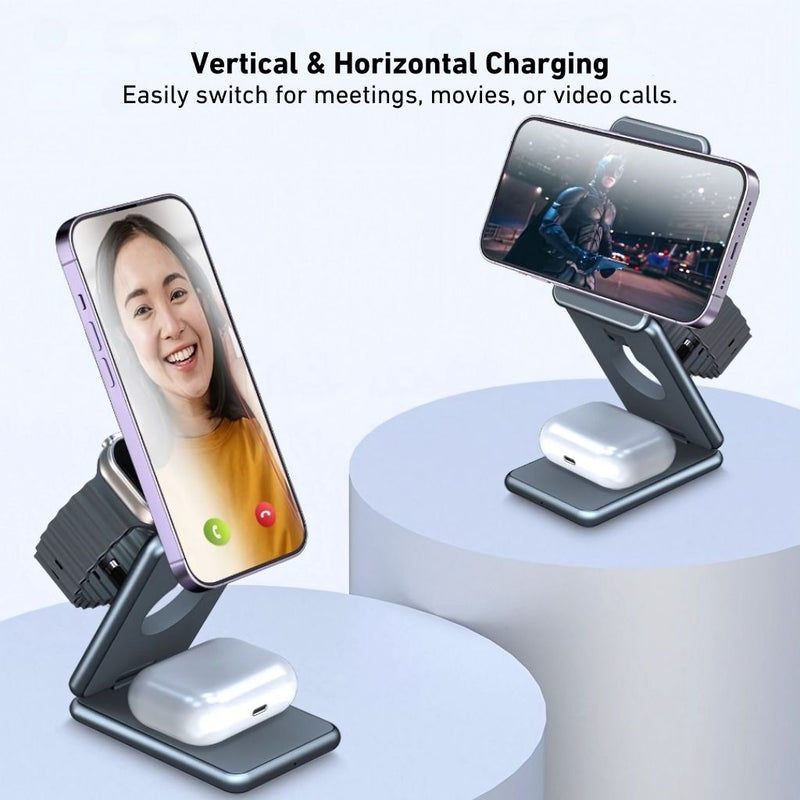 3 in 1 Foldable Charger for Apple
