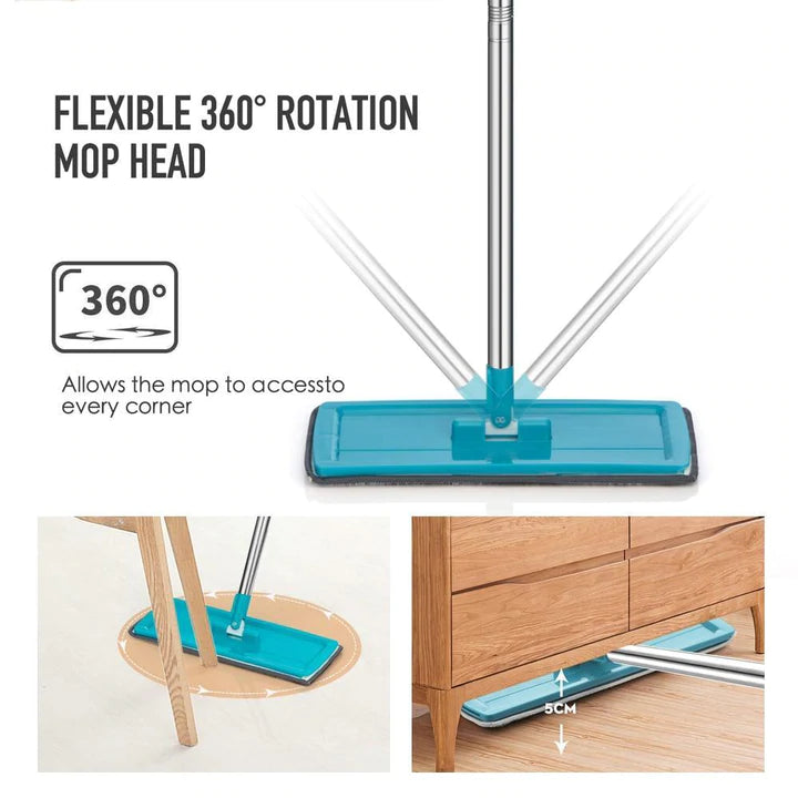 Hand Free Flat Squeeze Mop and Bucket