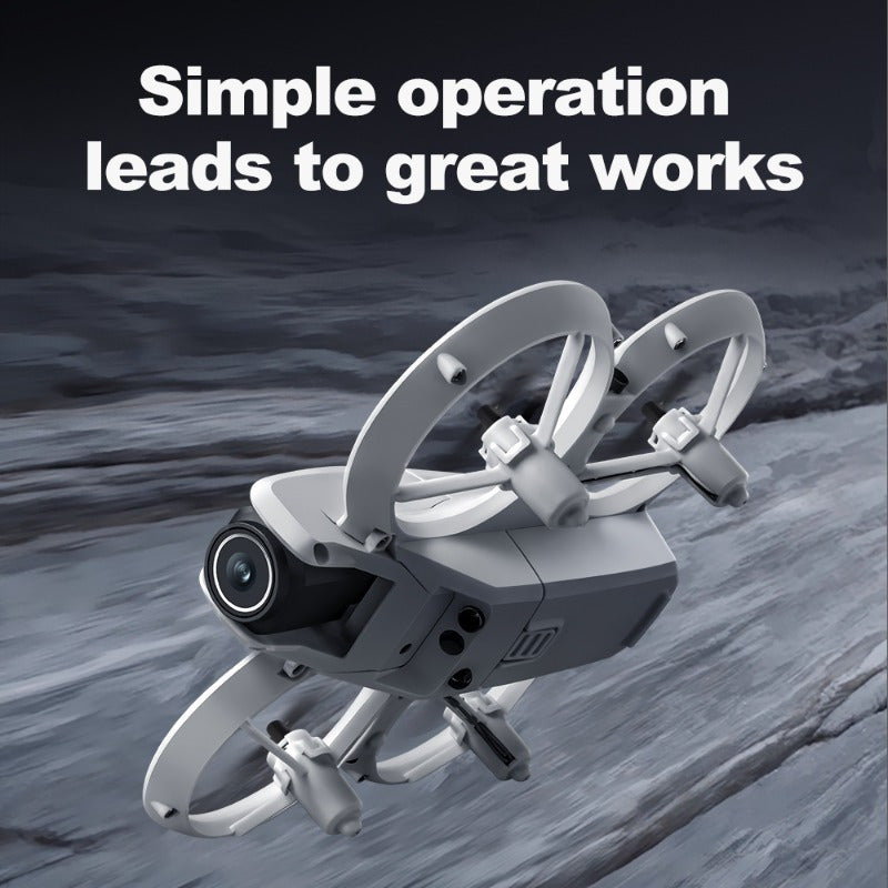 V66 Drone - High-Definition Dual Camera, LED Lights, Safety Design, Flow Tracking, Smart Obstacle Avoidance, Headless Mode, One-Click Return, WiFi Pathway Flight, 2.4GHz Interference-Free Technology, Four-Channel Hexagon Gyroscope, Real-Time Image Transmi