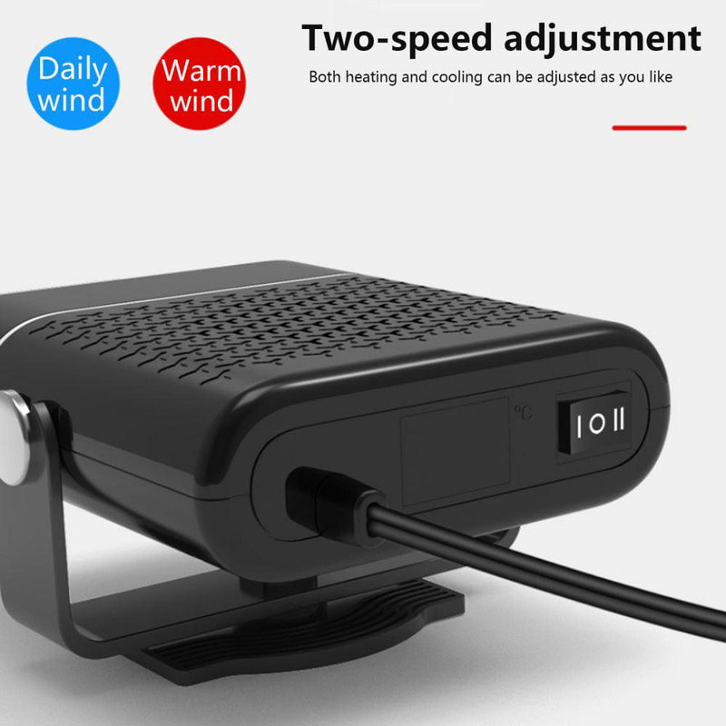 2024 Portable Car Heater Fast Heating Quickly Defrost Defogger Demister Heat Cooling Fan