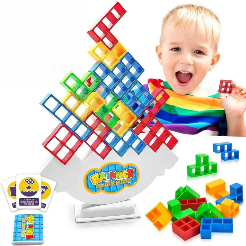 Vrimlo Balance Tetris | Montessori Balanced Blocks