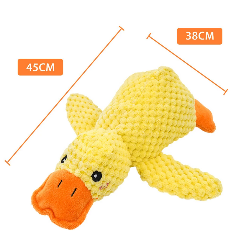 Plush Duck Chew Toy – Squeaky & Bite-Resistant for Calming Puppies & Teething Relief