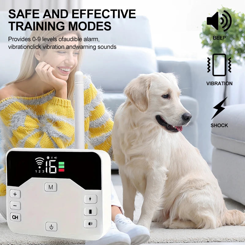 2-in-1 Wireless Dog Fence & Outdoor Training Collar