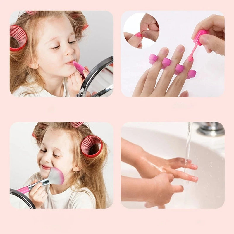 Children’s Makeup Pretend Play Set – Safe Non-Toxic Princess Cosmetic Box Toy with Lipstick, Eyeshadow, and Imaginative Fun