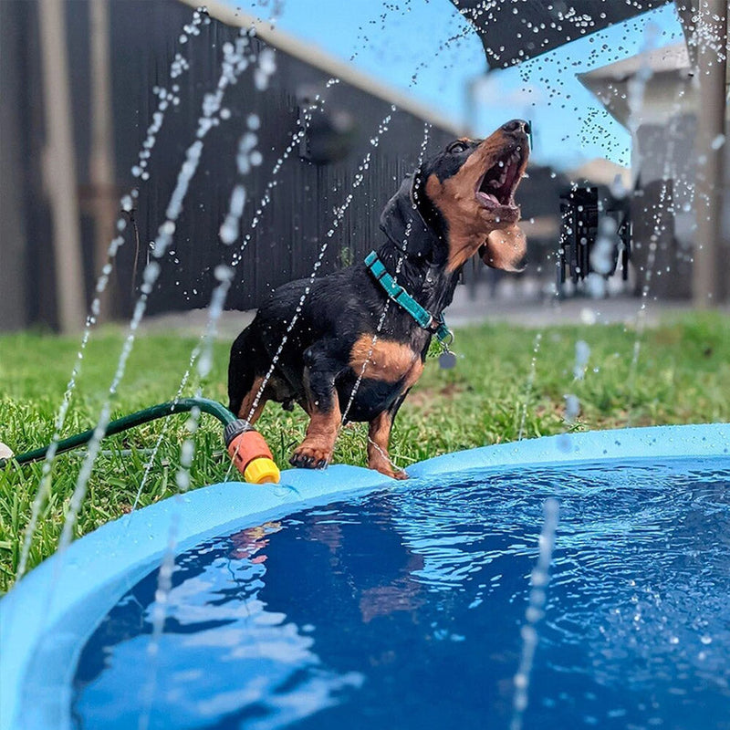 Sprinkler Cooling Play Mat For Dogs, Kids, Poppy