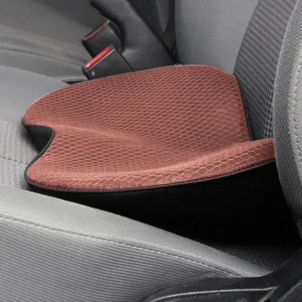 Car Seat Cushion – 2-in-1  Memory Foam Lumbar Support & Height-Boosting Breathable Pad