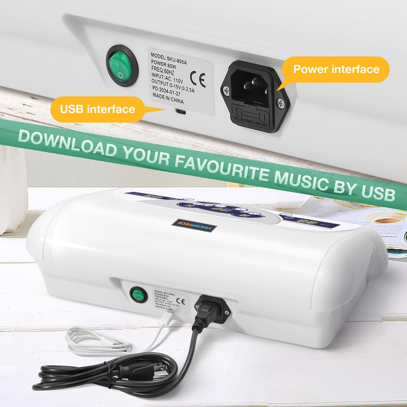 2024 Ionic Foot Bath Detox Machine, Foot Detox Mahcine SPA for 2 Users with MP3 Music Player, Including 2 Earphones, 2 Wrist Straps, 2 Arrays, 5 Foot Basin Liners