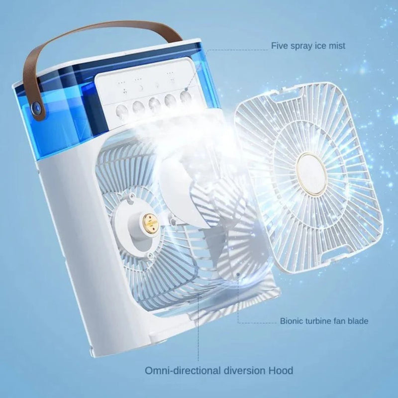 3-in-1 Air Cooler Humidifier | Portable, Adjustable Fan Speeds & Ideal for Bedrooms, Offices & Small Spaces
