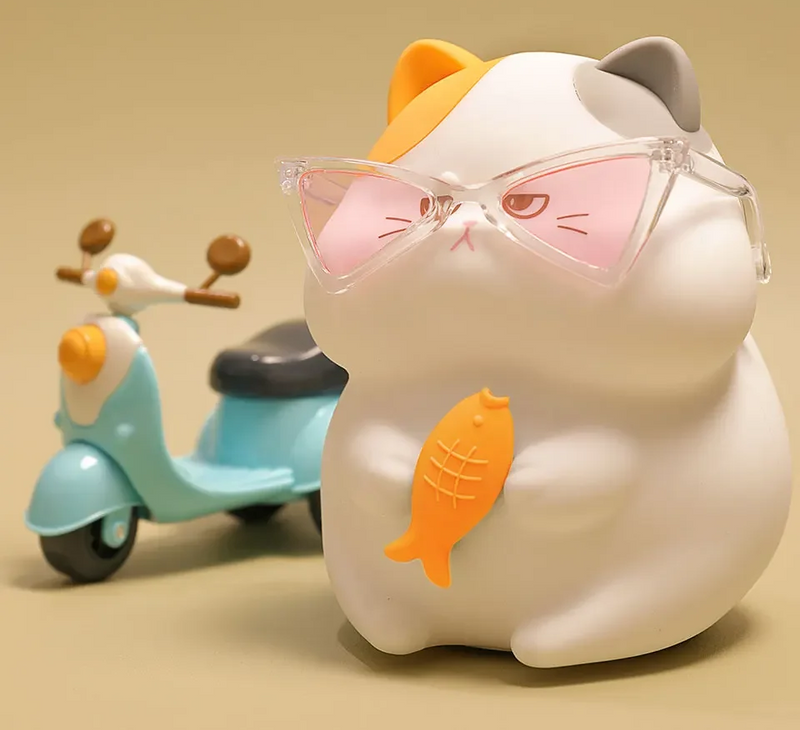 Gluttonous Cat Night Light – Soft Silicone Touch Lamp with Rechargeable Fun & Timer