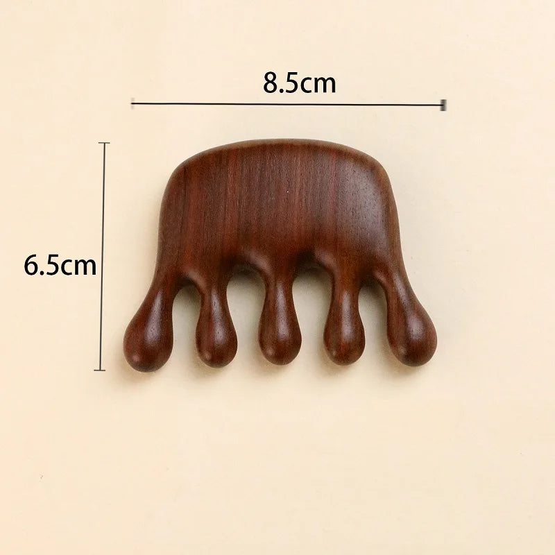 Wooden Scalp Massager Comb – Natural Oil-Boosting Wooden Brush for Relaxing Head Therapy and Healthy Hair Growth
