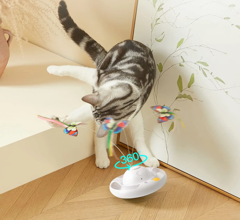 Butterfly Cat Toy – 3-Speed Automatic Interactive Toy with Ball and Motion for Happy Kittens