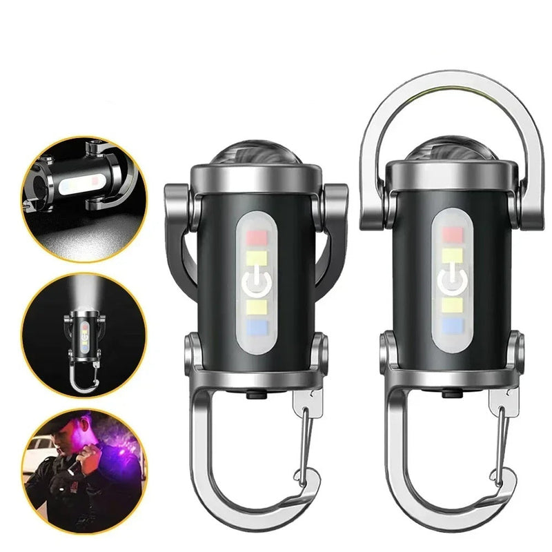 Rechargeable LED Keychain Work Light – Ultra-Bright, Compact, Multifunctional Emergency Flashlight with Keyring for Outdoor & Home Inspections