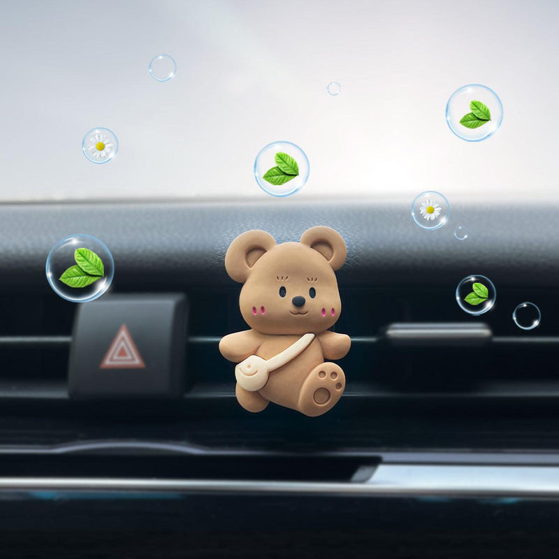 1pc Bag Bear Air Outlet Decoration Ornaments Solid Perfume Air Outlet Car Aromatherapy Inside The Automovtive Air Freshener Car Accessories Women