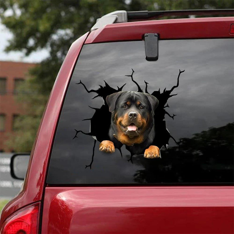 Doggy Windshield "Breaking" Decals | 12" x 12"