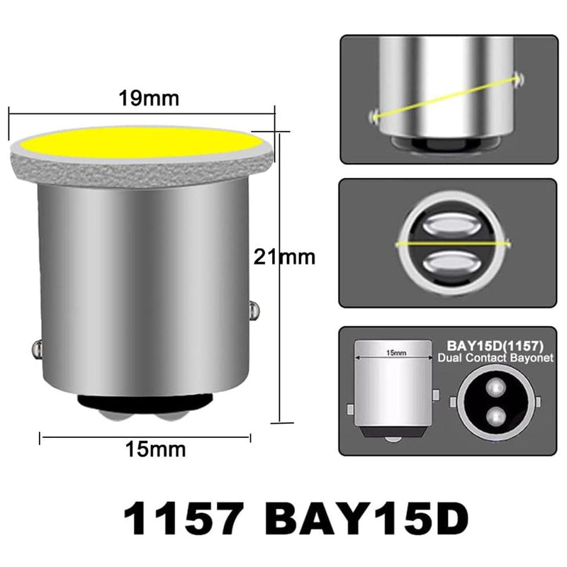 1156 BA15S P21W 1157 BAY15D P21 5W COB Car Led Light Turn Signal Lamp Interior Brake Light Car Reverse Parking Super Bright 12V Motorcycle White Blue