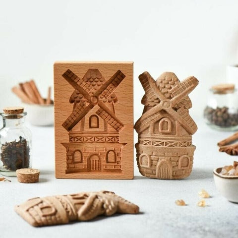 Carved Wooden Cookie Mold