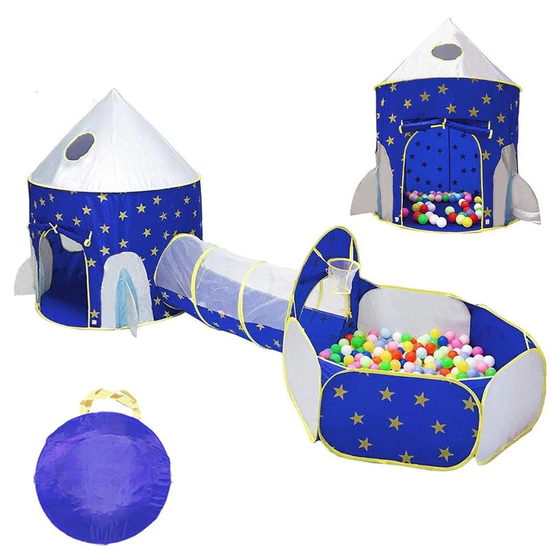 3 In 1 Rocket Ship Play Tent