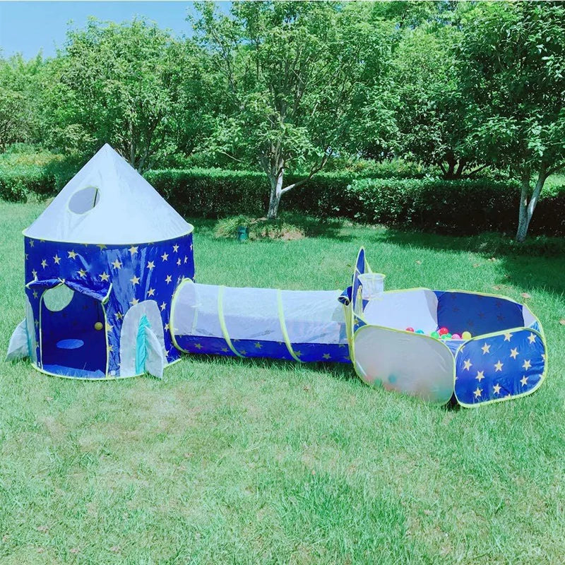 3 In 1 Rocket Ship Play Tent