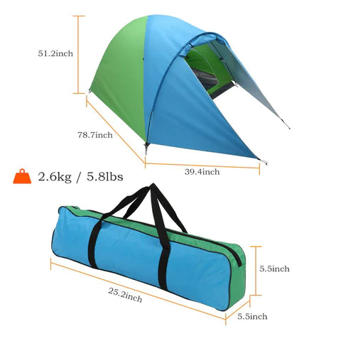 4-PERSON DOUBLE LAYER FAMILY CAMPING TENT