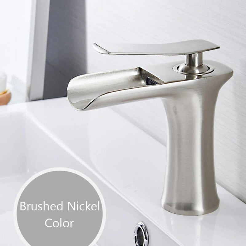 Waterfall Basin Bathroom Sink Faucet Single handle