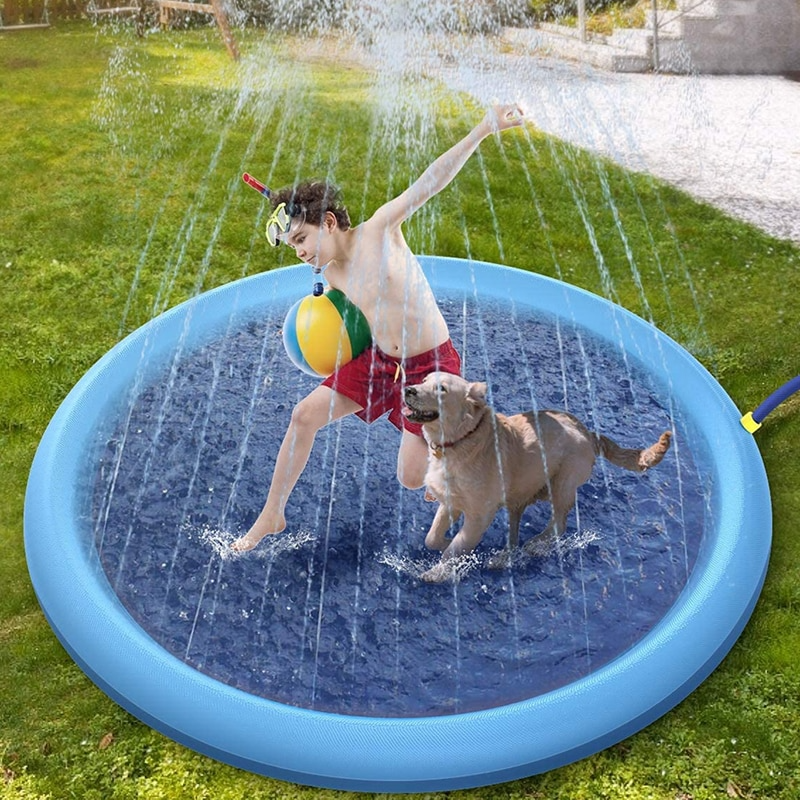 Sprinkler Cooling Play Mat For Dogs, Kids, Poppy