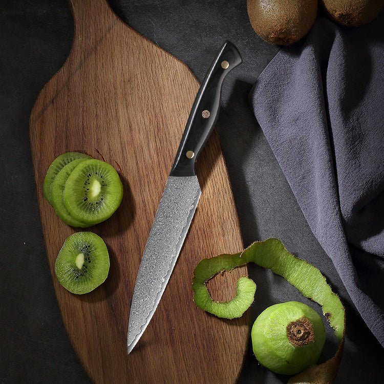 4-Piece Damascus Chef Knife Set With Triple Riveted Wood Handle