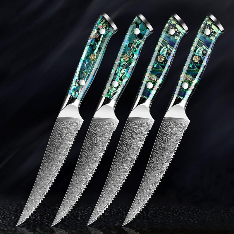 4-Piece Serrated Japanese Steak Knife Set