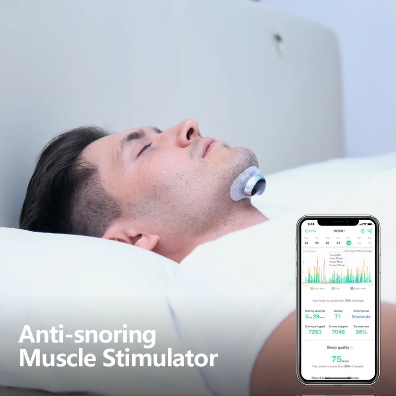 2025 New Snore Circle Anti-Snoring,Sleep apnea solutions,smart Electronic Muscle Pro/Snore Stopper