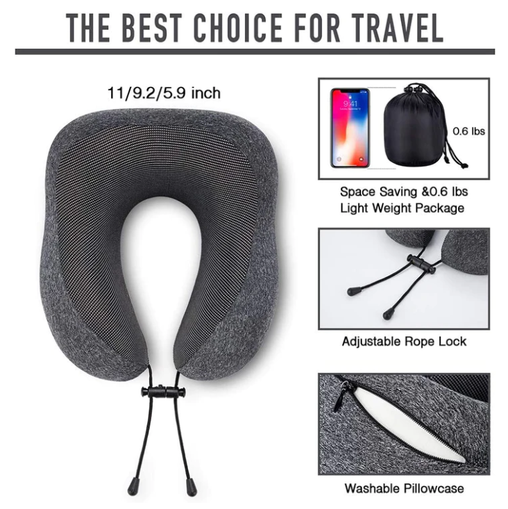 Memory Foam Neck Airplane Pillow Kit