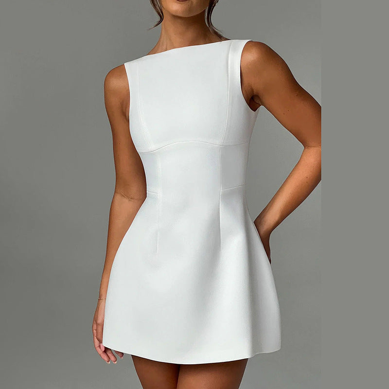 Sexy Backless Bodycon Mini Dress – Elegant Sleeveless Party Stunner for a Sexy Summer Evening Look