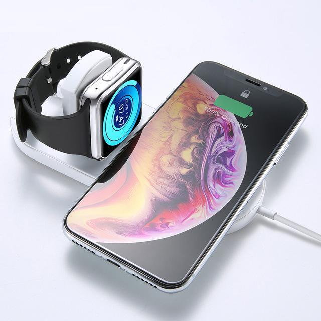 2 in 1 Wireless Charging Pad for Smartphone & iWatch