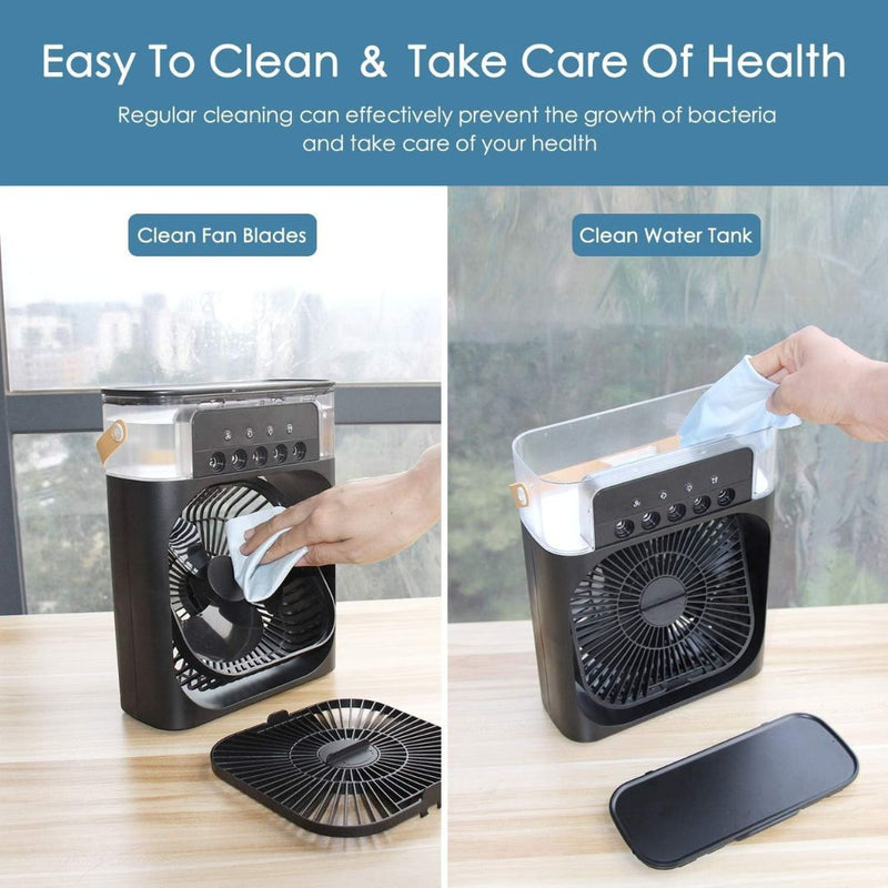 3-in-1 Air Cooler Humidifier | Portable, Adjustable Fan Speeds & Ideal for Bedrooms, Offices & Small Spaces