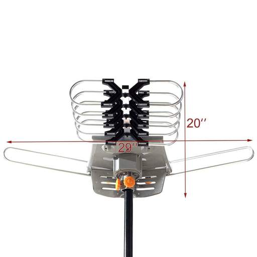 250 Miles HD TV Digital Antenna 360° Rotating, Outdoor Amplified HDTV Antenna, Motorized Rotation