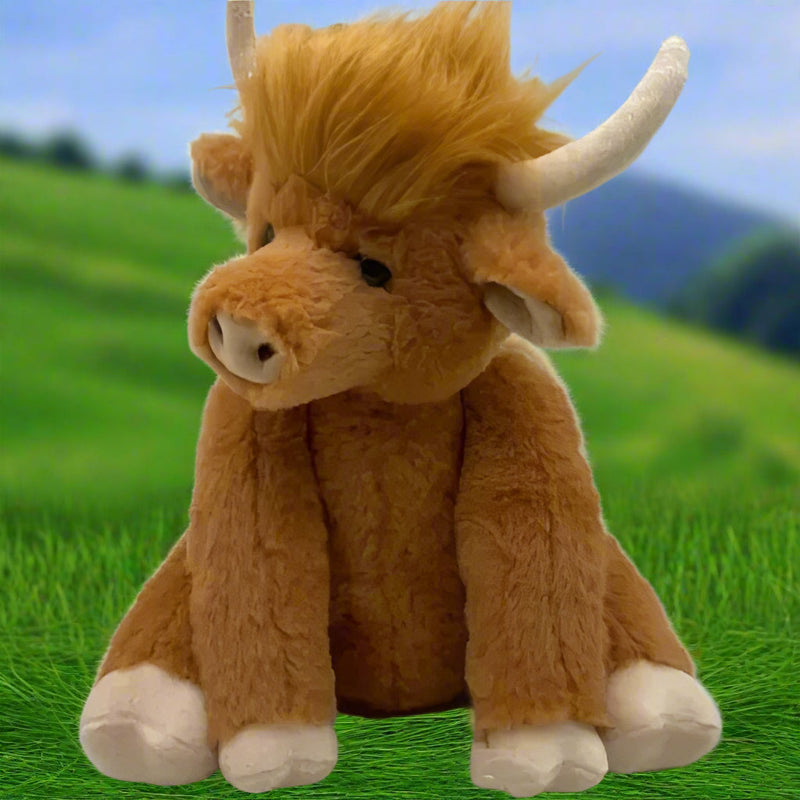 White Highland Cow Stuffed Animal – Perfect Highland Coo Toy Gift for Cow Lovers