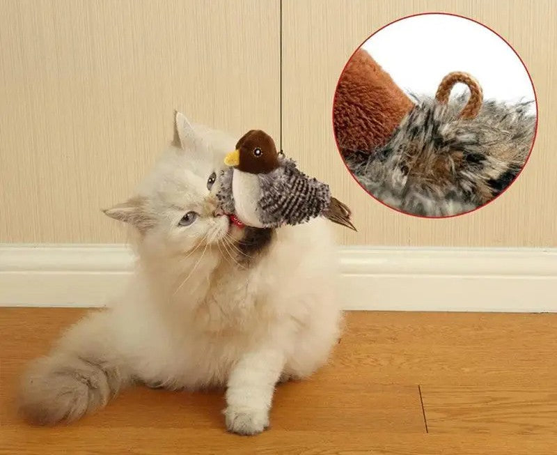 Interactive Sound Bird Cat Toy – Flapping Feather Fun for Indoor Cats
