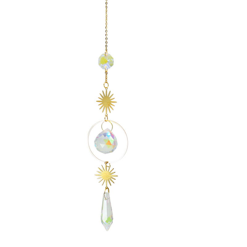 Crystal Sun Catching Wind Chimes | 15" Length