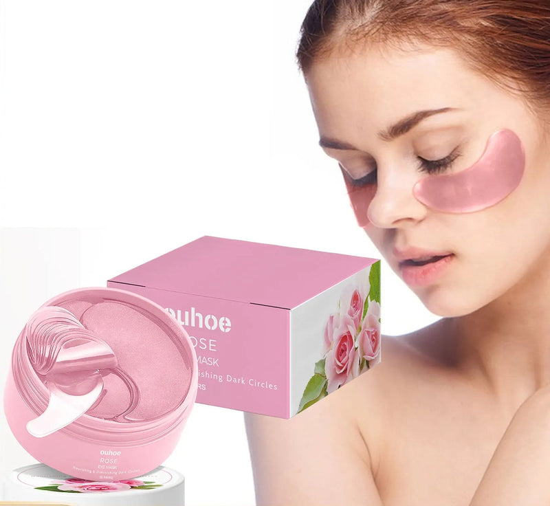 Rose Firming Eye Mask - Reduces Puffiness, Fine Lines, and Dark Circles with Nourishing Moisture