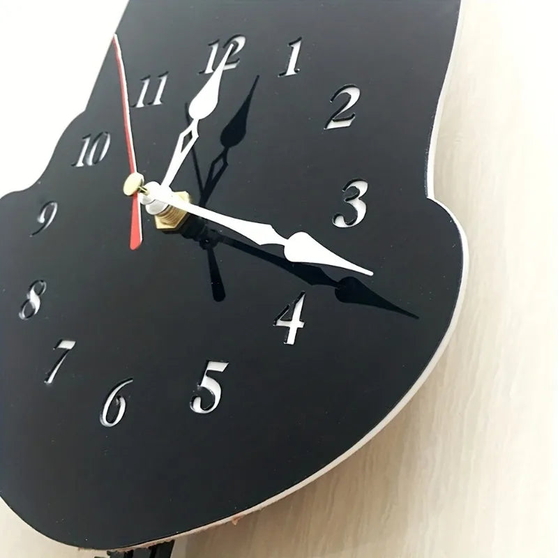 Whimsical Black Cat Pendulum Wall Clock – Moving Tail Home Décor for Bedroom, Café, Office & Cat Lovers