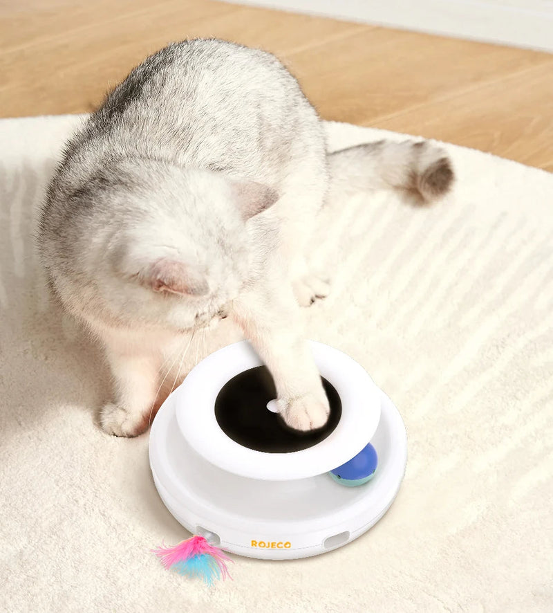 Smart Feather Automatic Cat Toy – 2-in-1 Automatic Fun Ball with 5 Modes for Pet Entertainment & Exercise