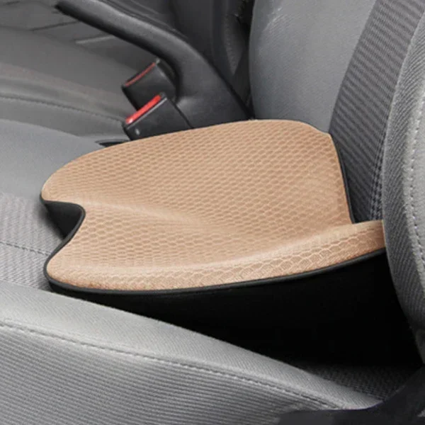Car Seat Cushion – 2-in-1  Memory Foam Lumbar Support & Height-Boosting Breathable Pad