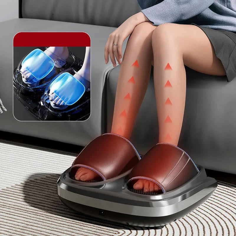 Heated Shiatsu Smart Foot Massager – Deep Kneading, Air Compression & Circulation Boost for Ultimate Relaxation
