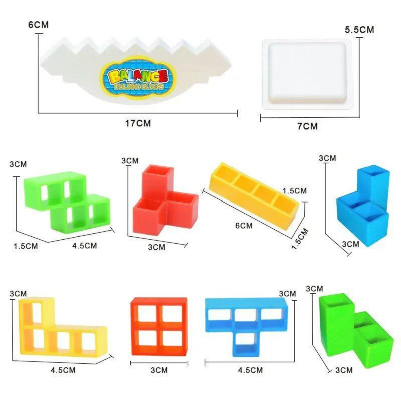 Vrimlo Balance Tetris | Montessori Balanced Blocks