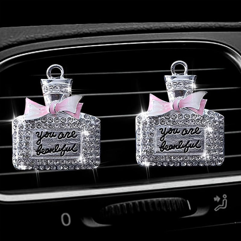 1PC Car Air Vent Clip Ornament, Crystal Car Diffuser, Bling Rhinestone Oil Diffuser Vent Clip, Car Freshener Car Accessories For Women