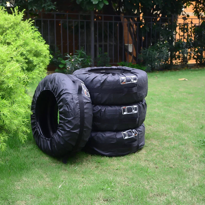 Waterproof Spare Tire Dustproof Bags – 4Pcs Universal 13-20 Inch Storage Carriers for Organized Tire Protection