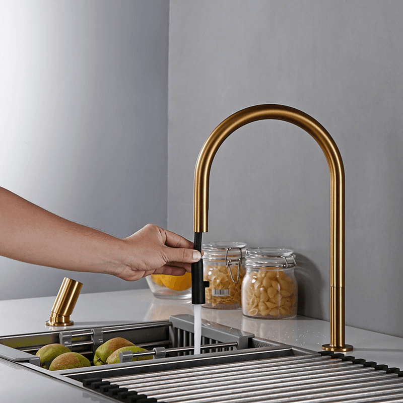 2-Hole Kitchen Faucet With Pull Out Spout